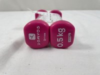 Decathlon Domyos Hanteln Gewichte 2er Set 2x0.5 Kg pink 712781